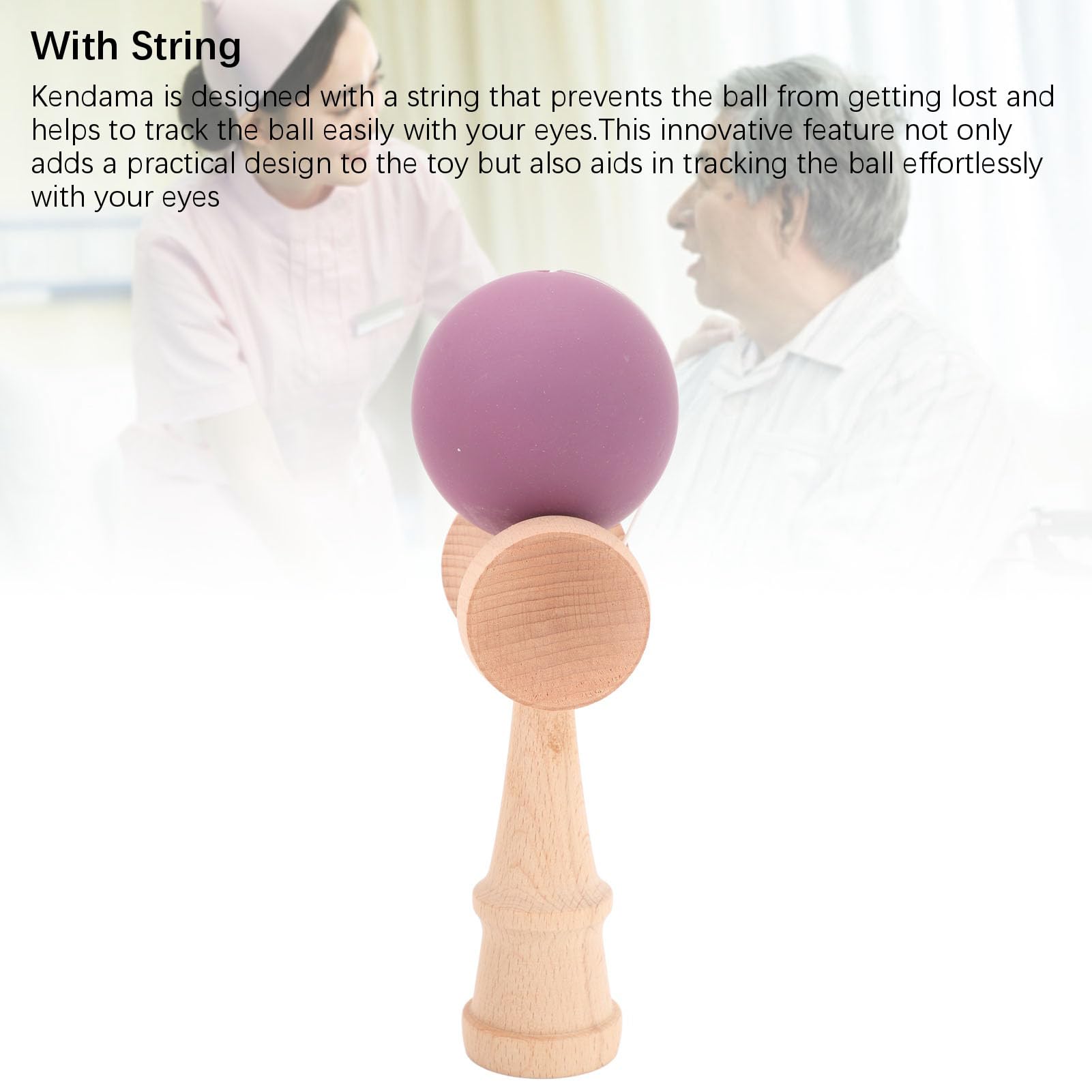 Wooden Kendama Toy, Portable Kendama Improves Hand Eye Coordination - Image 3