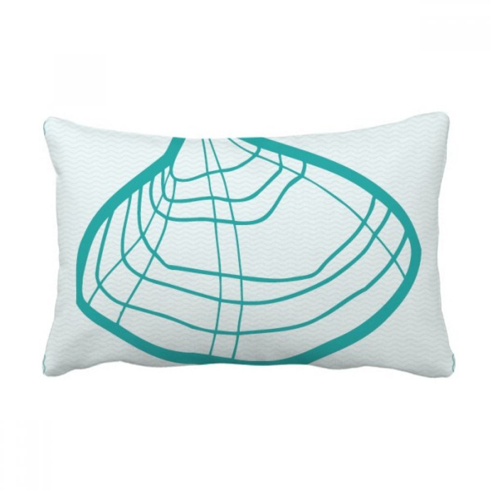 Coussin lombaire illustration pétoncle vert 40x60 cm pour décoration de canapé