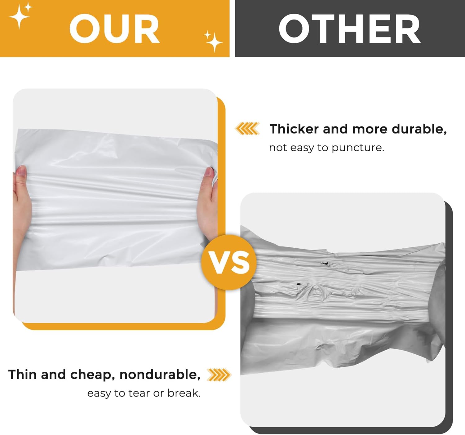 Metronic Poly Mailers 10X13 1000 Pack, Bulk Shipping Bags Heavy Duty Self Seal Waterproof Tear Weather Resistant Medium Mailing Envelopes, Packaging bags for Small Business, Boutique, Clothing, White - Image 8