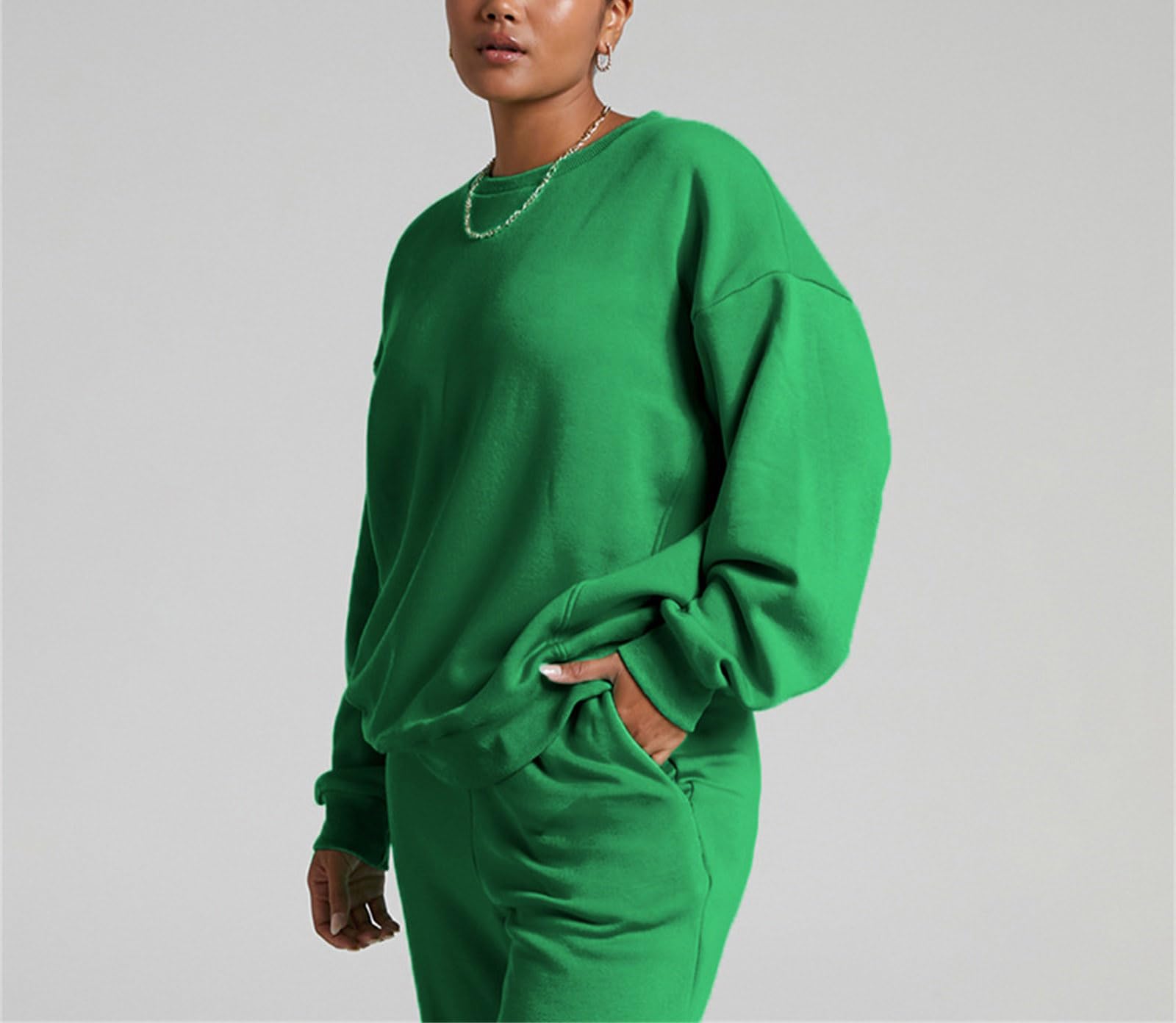 Suncolour Completo da Donna in Due Pezzi Felpa Pullover e Pantaloni da Jogging Tuta Calda Set di Tute Casual