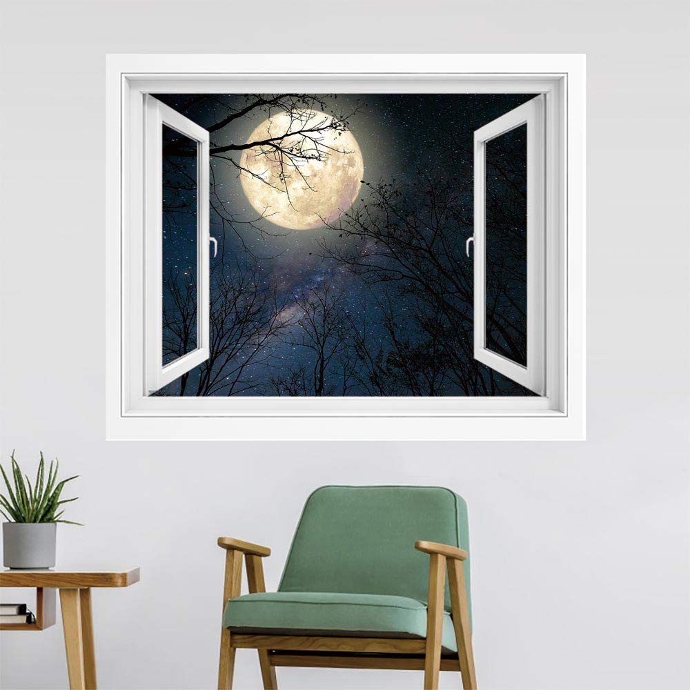 Amazon.co.jp: 夜空 PVC絵画風 壁紙ポスター 90x60 cm 夜空