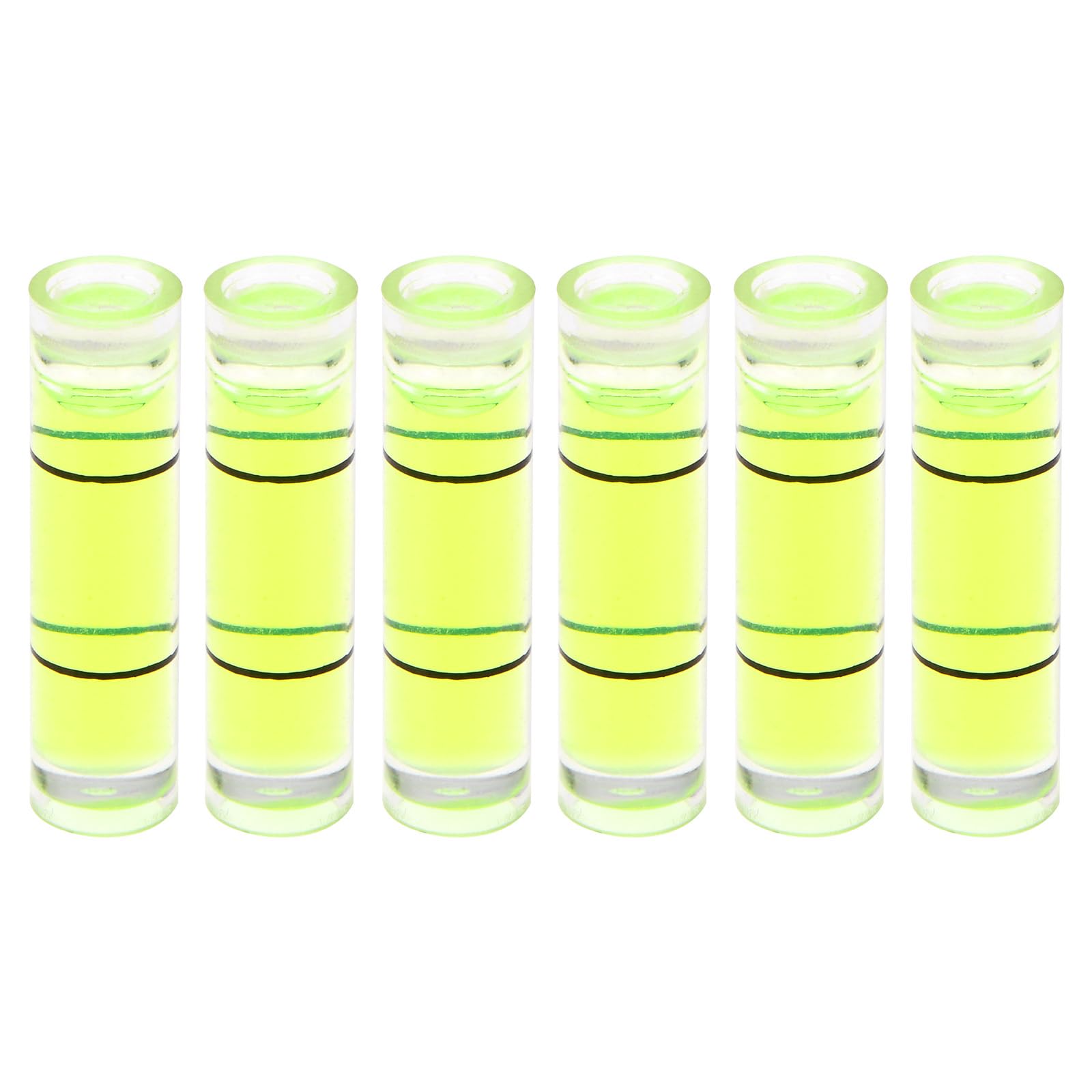 Mini Bubble Levels - 6 Pack PMMA Spirit Vials -15