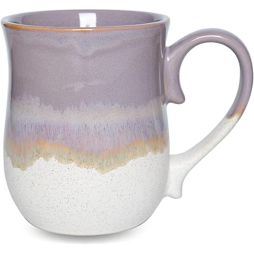 Bosmarlin Large Ceramic Coffee Mug, 20 Oz, Big Tea Cup for Office and Home, Dishwasher and Microwave Safe(20 Oz, Purple)