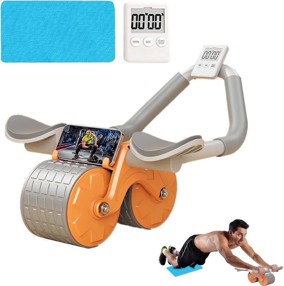 HVG TRADERS Professional Automatic Rebound Abdominal Abs Wheel with Elbow Support and Timer, Ab Roller Wheel for Effective Abdominal Muscles and Core Strengthening (B0CM23P5GB) Amazon Price History, Amazon Price Tracker