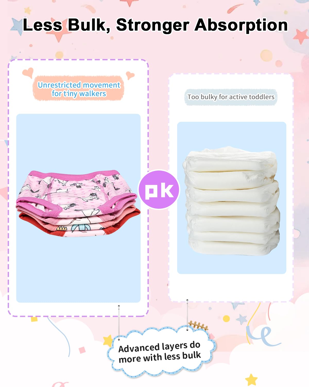 MOEMOE BABY Potty Training Pants 4 Pack Absorbent Training Underwear Soft Cotton Pee Pants for Toddler Boys & Girls (2T-6T) - 4