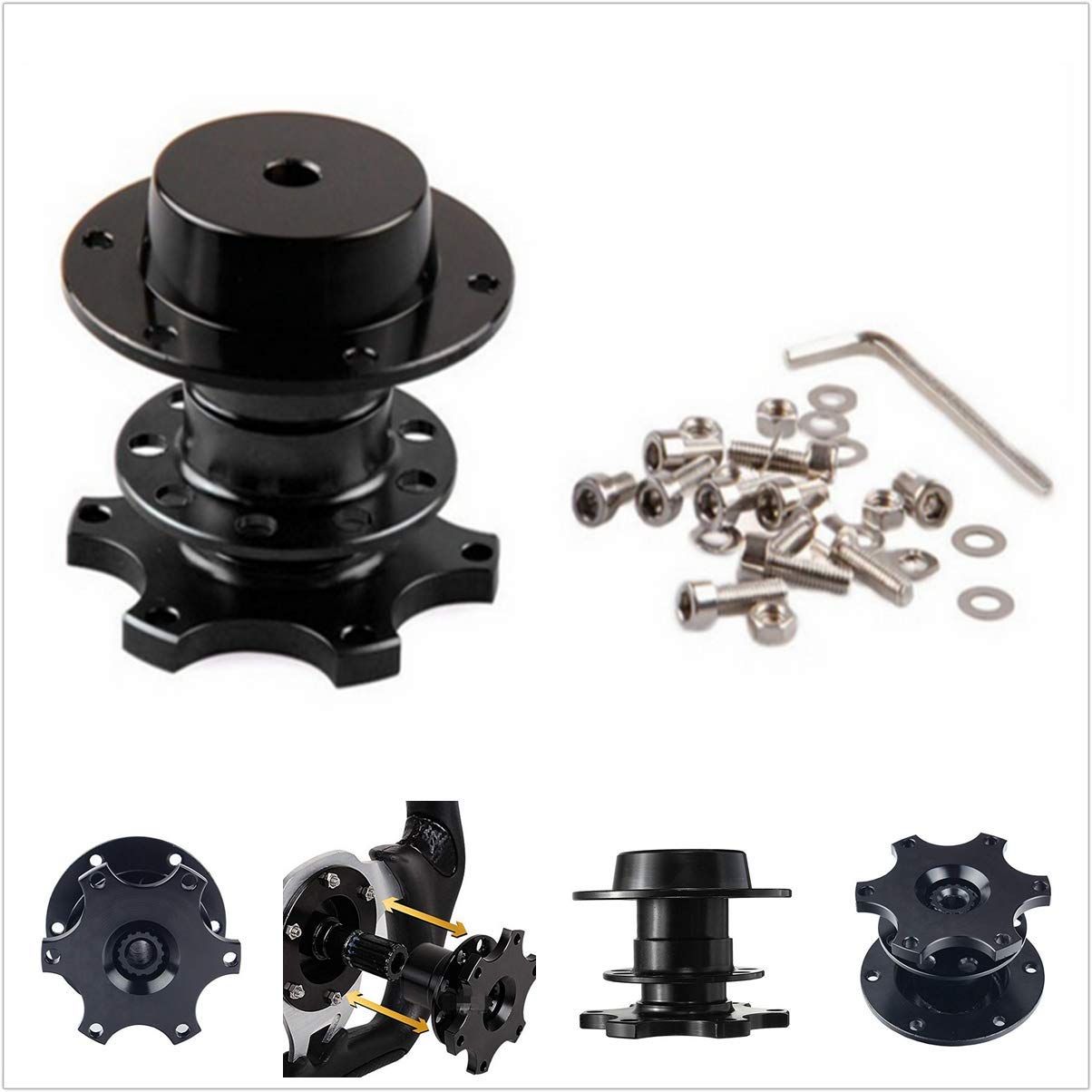 Buy MR CARTOOL Car Steering Wheel Quick Release Hub Adapter, Universal