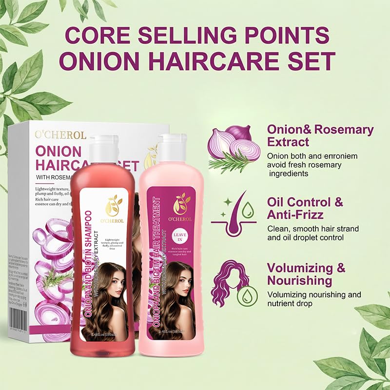 O'CHEROL Onion Rosemary Shampoo for Hair Growth - Hydrating