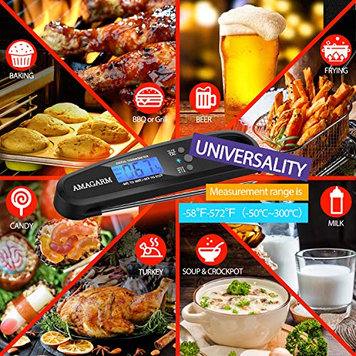 [Upgraded 2020 Version] Gekrtek Digital Meat Thermometer for Grill and Cooking, 2S Best Super Fast Instant Read Waterproof Kitchen Thermometer Probe for Food, Candy, Liquids, oil, Grilling - Thumbnail 2