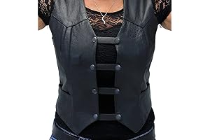 Jamin Leather® - Premium Quality Black Leather Vest Extenders - Set of...
