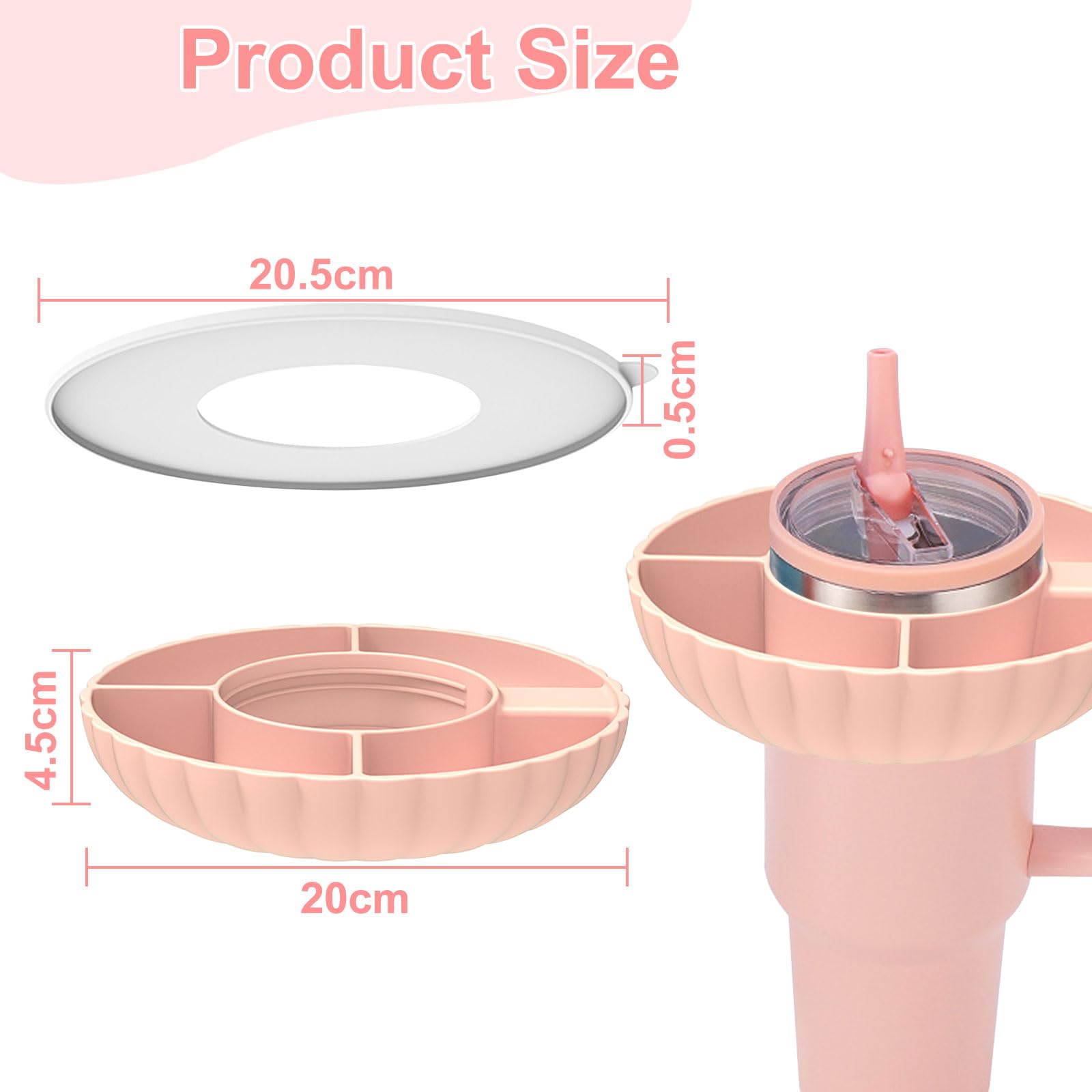 Ciotola Snack Stanley Cup 40 Oz - Piatto Con Coperchio, In Silicone, Riutilizzabile, Grande Capacità