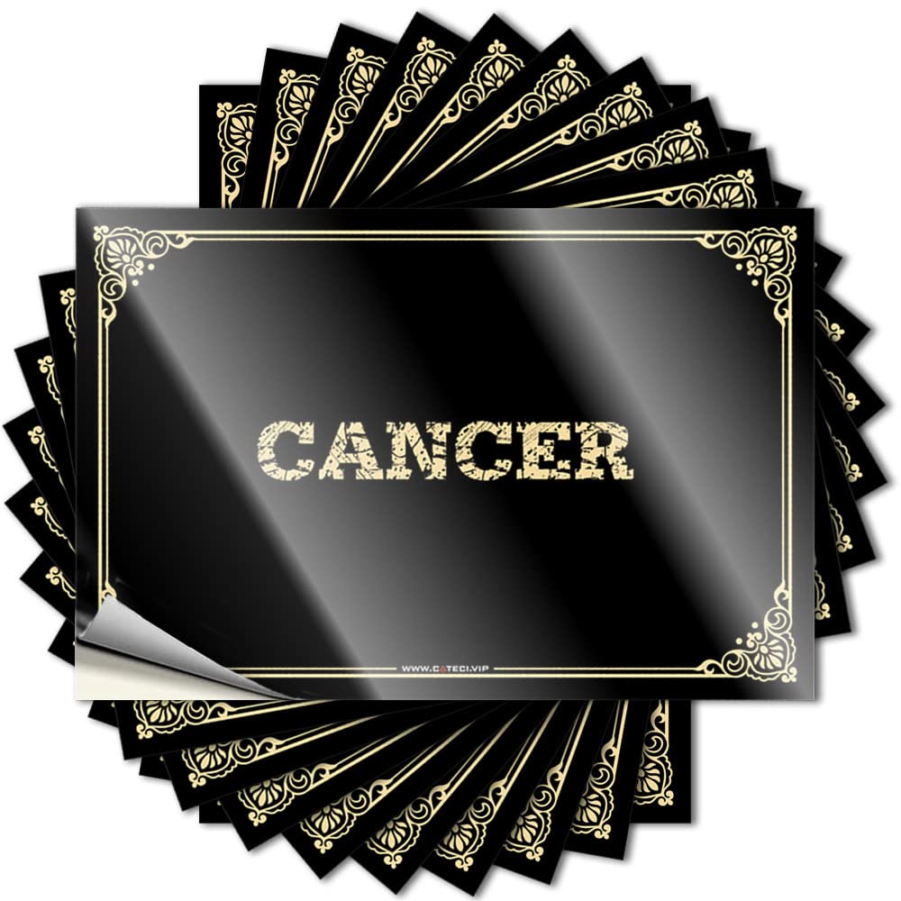 Decal Basement Decor Durable Vinyl - Cancer Case for Billiard Use(8X12CM)