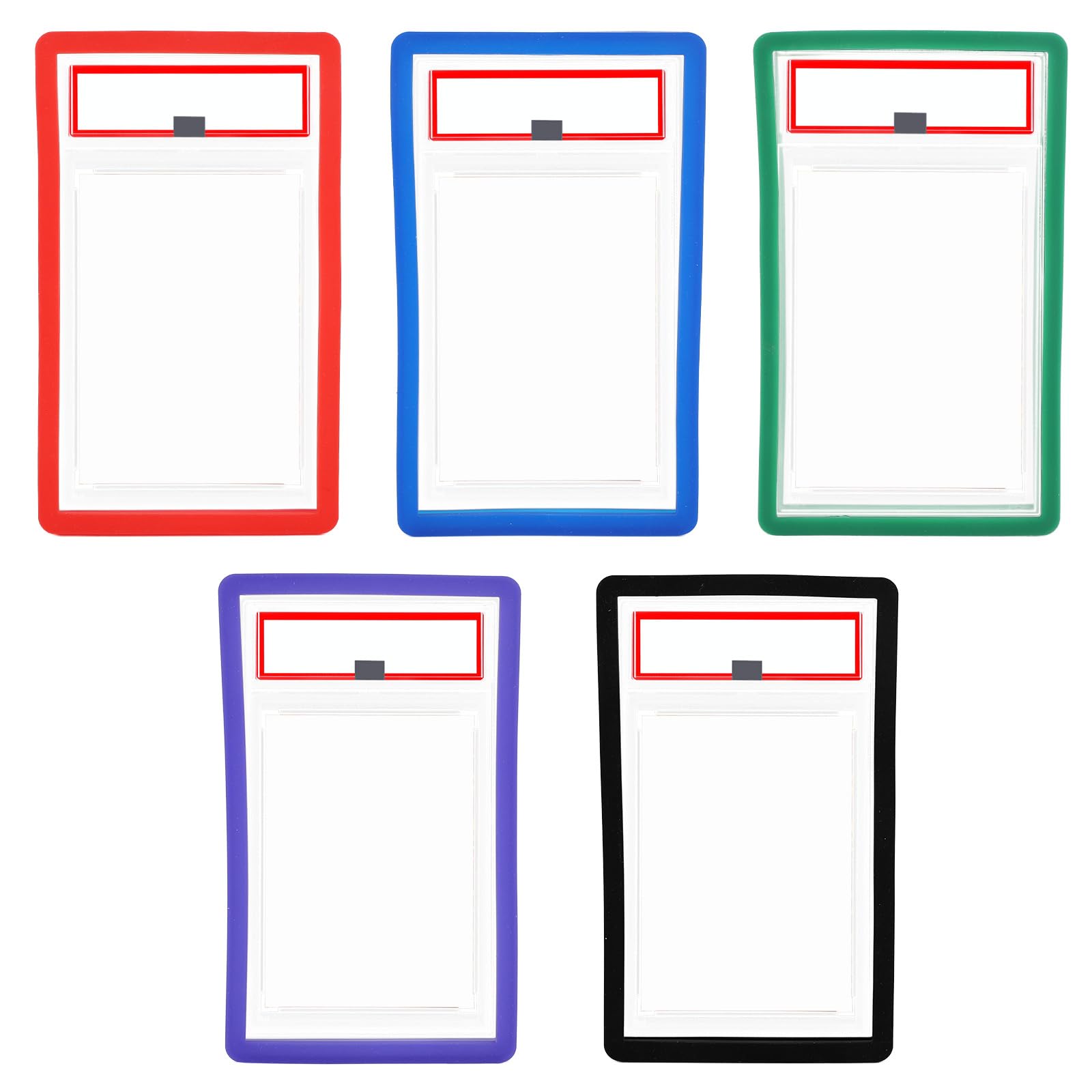 Penitue 5pcs Slab Guards for PSA Graded Card, Hard Silicone Sleeves Slab Bumper Cover Multi-Color Edge Protector Case Compatible with PSA Cards (Red, Black, Purple, Blue, Green)