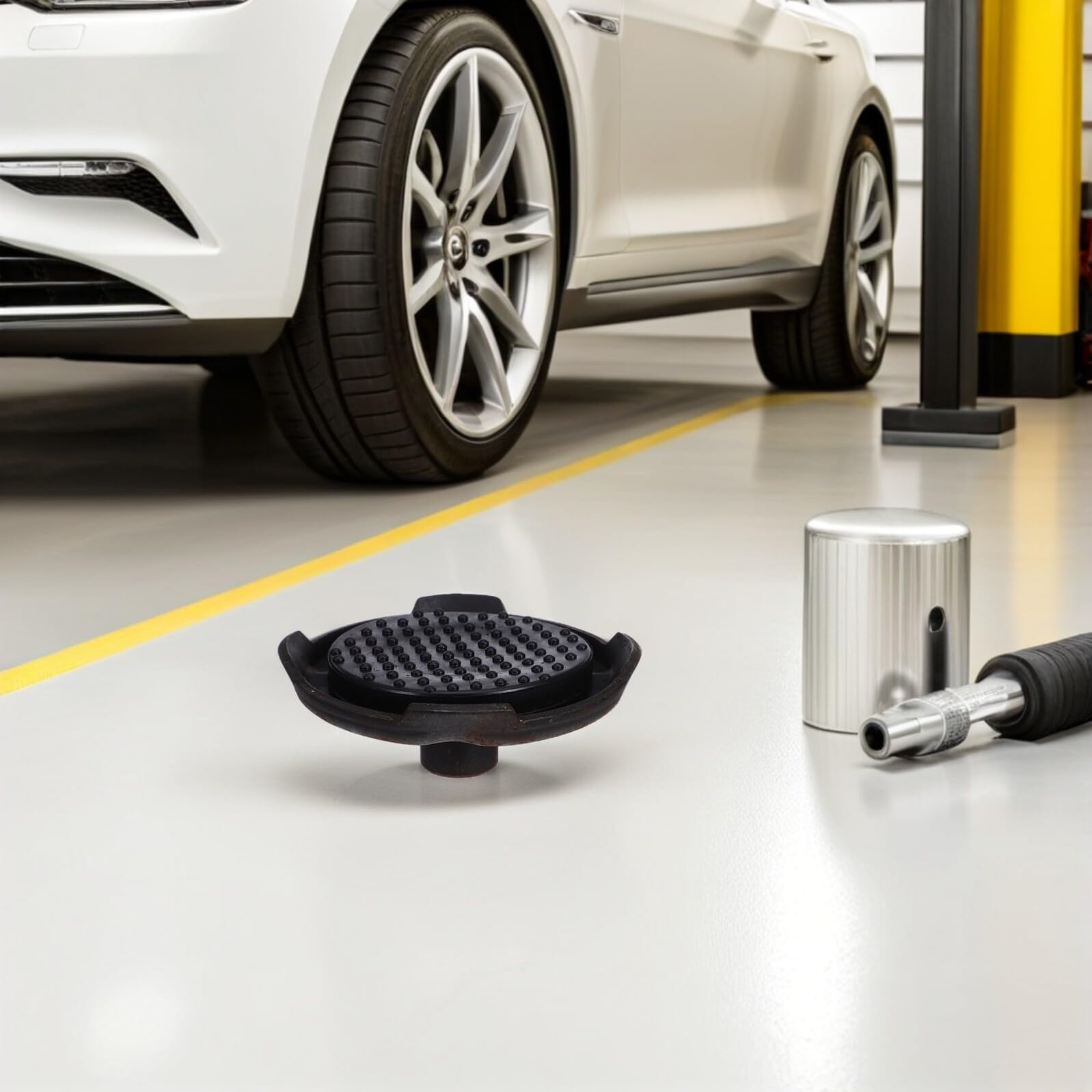 jojofuny Set 1 Pezzo Cuscinetto in Gomma per Martinetto Idraulico Tampone Antiscivolo per Punto di Sollevamento Auto Supporto Stabile per Carrozzeria Adatto a Veicoli Camion e
