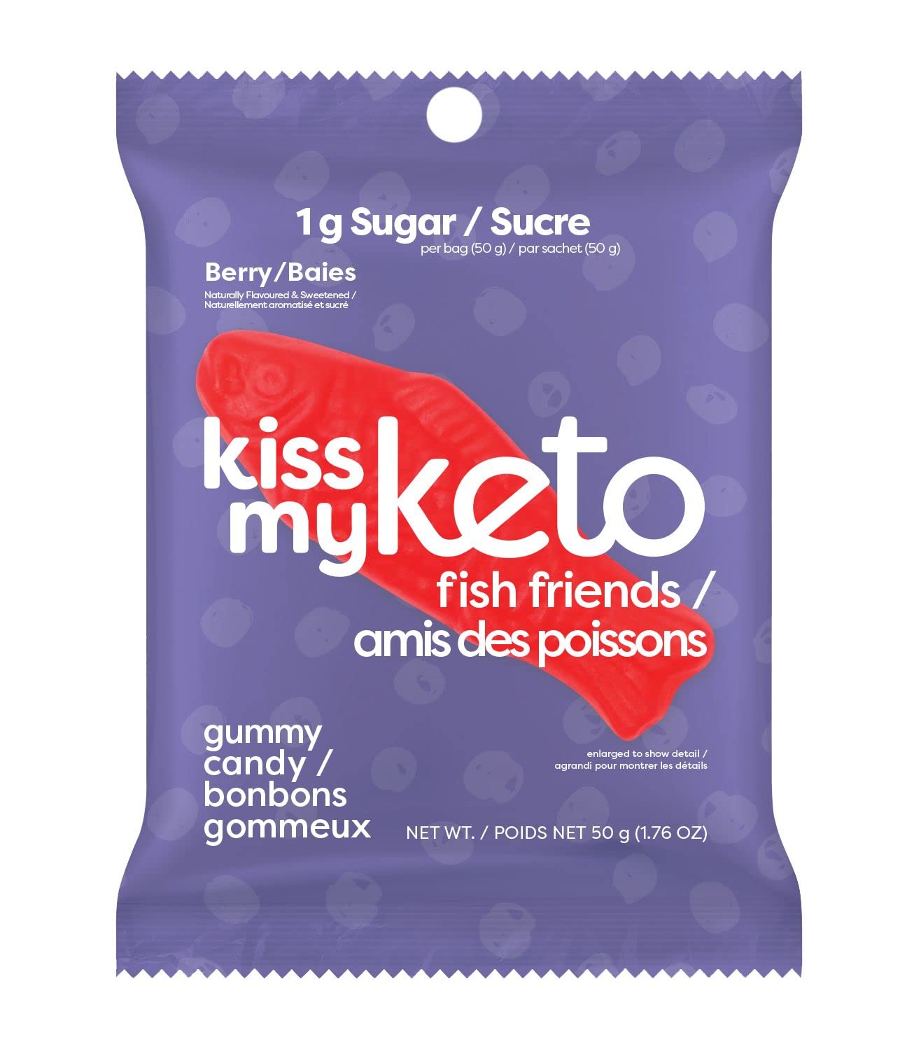 Kiss My Keto Sugar Free Gummies, Gummy Fish 6-Pack – Satisfy Cravings while Staying in Ketosis – High Fiber, 2g Net Carbs, Non-GMO, Vegan, & No Gluten – Calorie-Friendly Vegan Candy