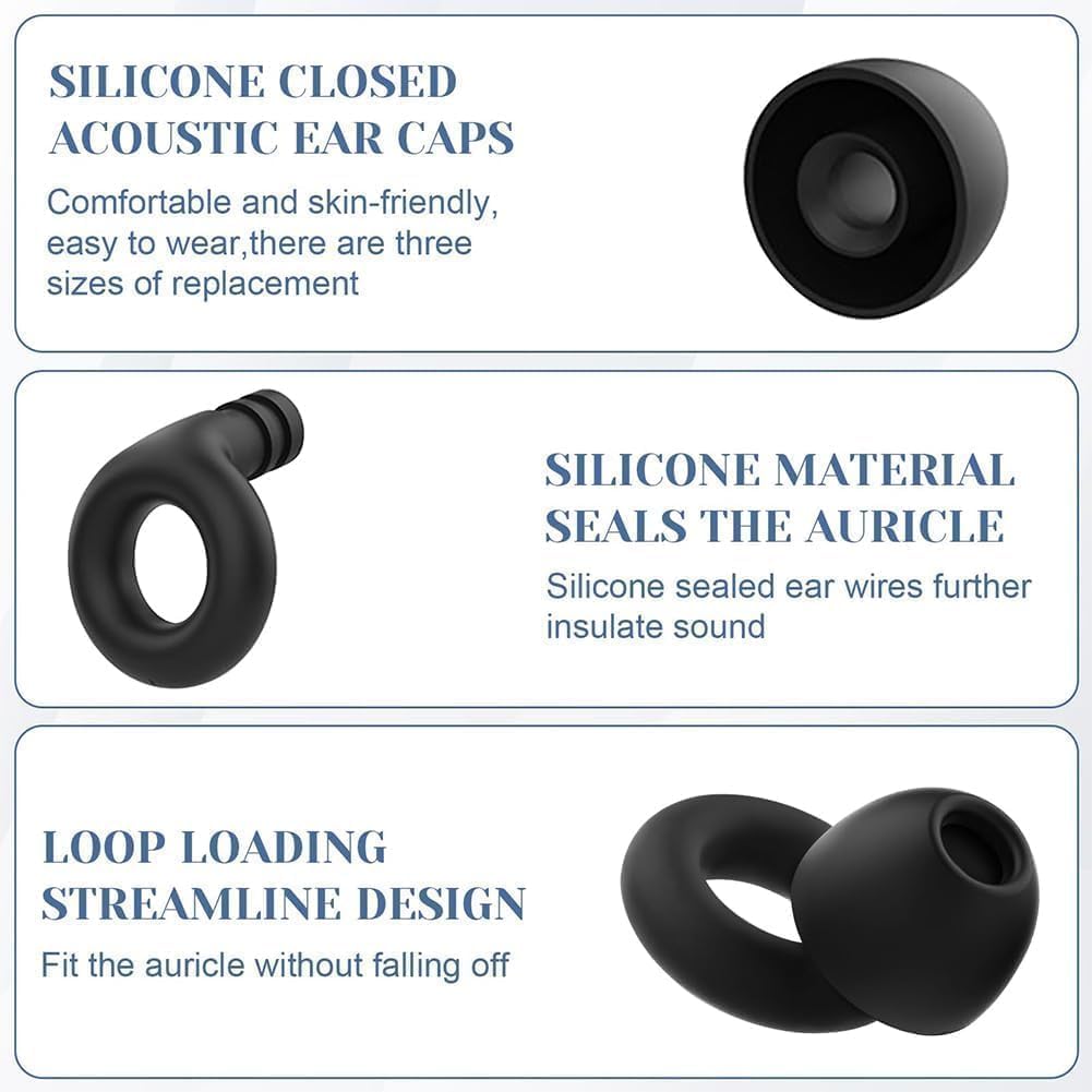Voltonix-Ear Plugs for Noise Reduction β Reusable Silicone Earplugs for Sleeping, Flights & Noise Sensitivity | High Fidelity Hearing Protection for Travel, Work & Conversation 1