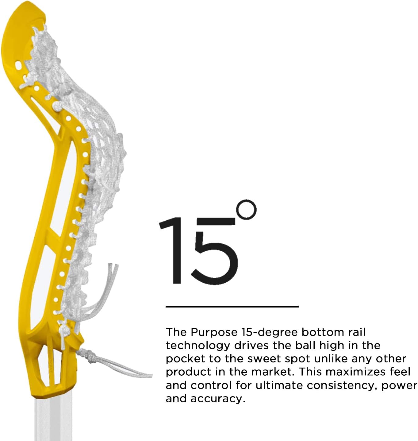 Epoch Women's Purpose Pro Mesh Strung Lacrosse Stick Heads, Yellow : Sports & Outdoors