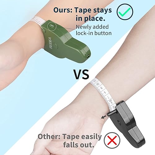 Miniatura 2 de Cinta métrica telescópica automática de 60 pulgadas (ranura antideslizante, botón de liberación de expulsión, hebilla de rebote), cinta corporal