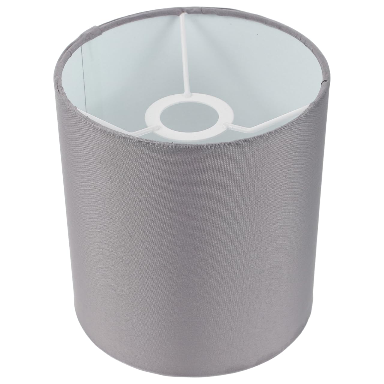 INOOMP Grey Fabric Drum Lampshade Small Cylindrical Lamp Shade for Table Lamps Wall Lights & Ceiling Fixtures Soft Light Diffuser for Bedroom Living Room Decor