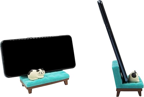 Miniatura 6 de Soporte de escritorio para teléfono celular, sofá rosa con lindo gato gatito para oficina, manos libres, ornamento para el hogar