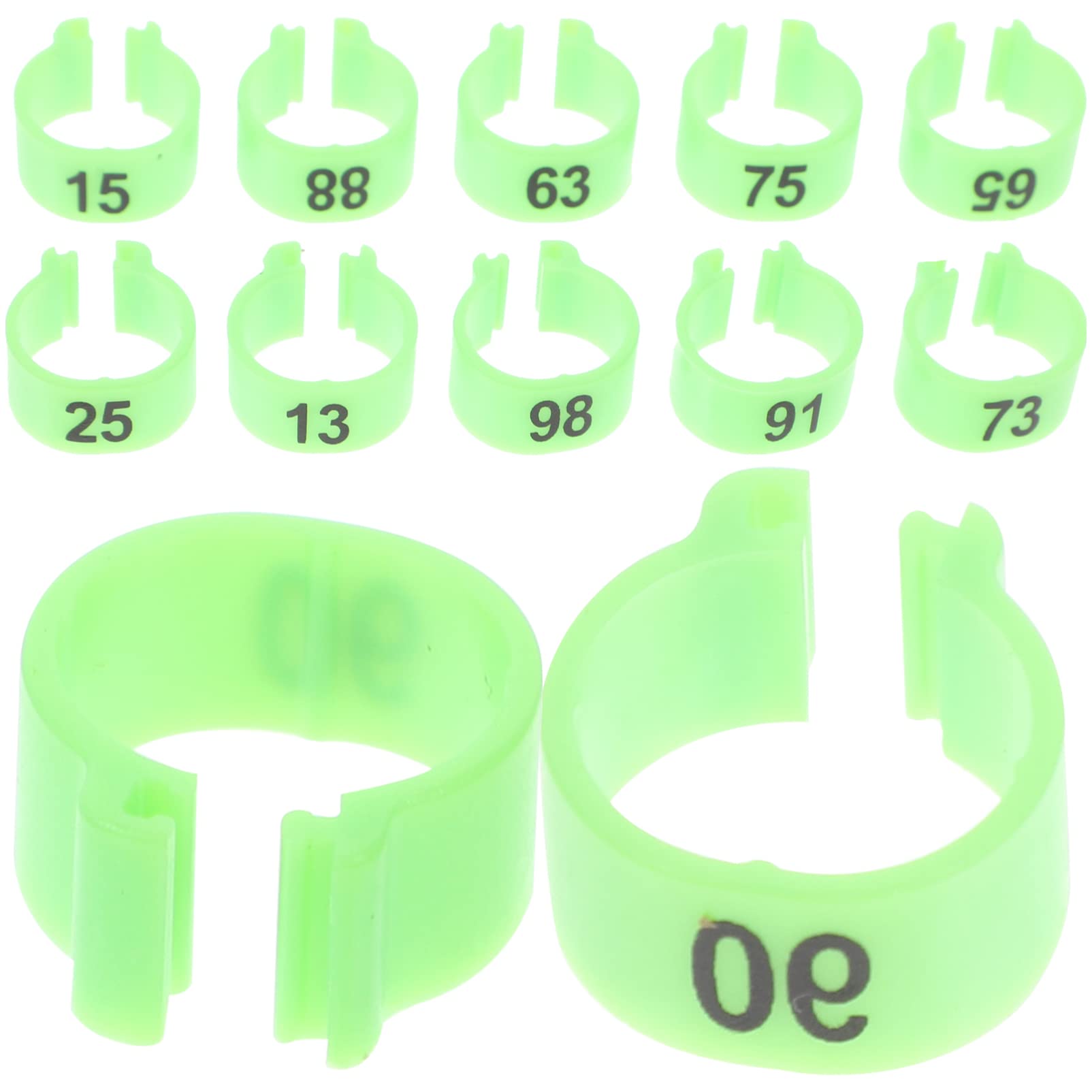 Ipetboom Multi-Purpose Pigeon Anklet 100pcs Pigeon Foot Bands for Distinguishing Birds Poultry Leg Rings