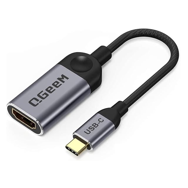 QGeeM USB C to HDMI Adapter 4K Cable USB Type-C to HDMI Adapter Thunderbolt 3 4 HDMI for