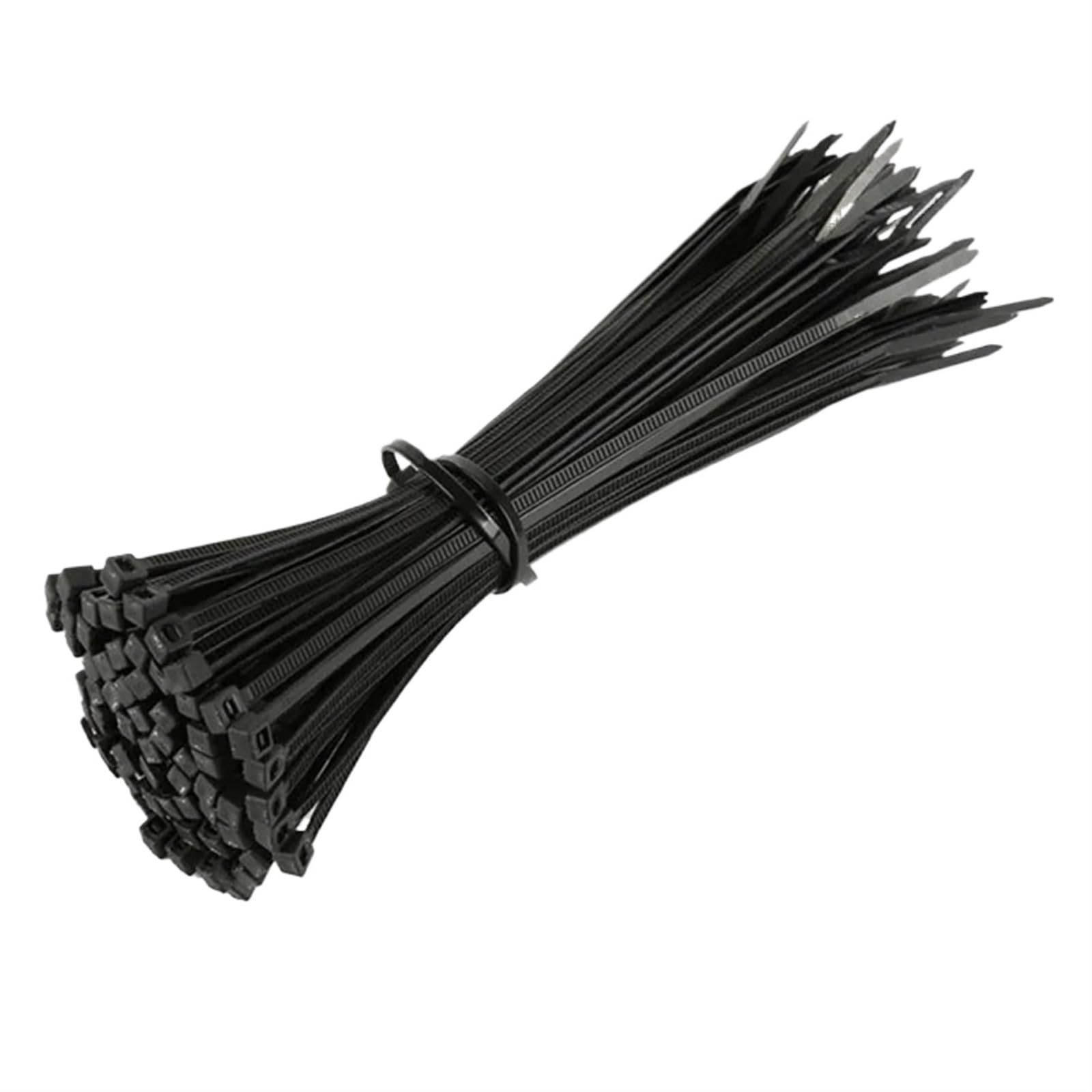 Rlibbaoyi Black 100 Pcs Nylon Self-Locking Cable Ties