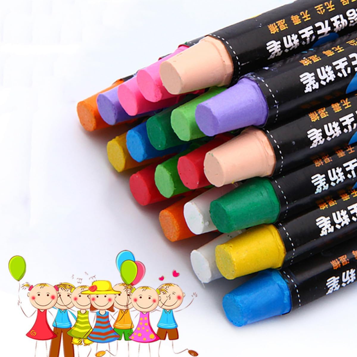 ARTIBETTER Dustless Chalk Water Based 20pcs for School and Home Blackboards