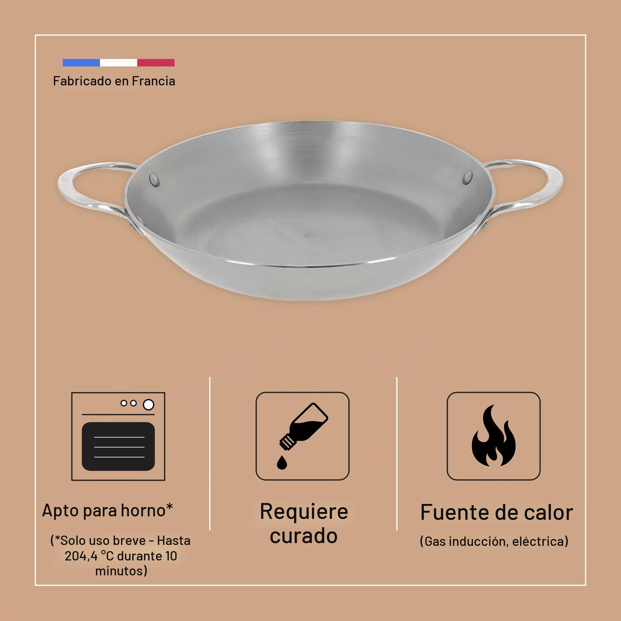 De Buyer, SARTEN PARA PAELLA MINERAL B Ø32CM,-5652.32