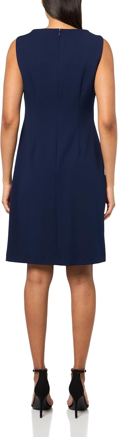 Anne Klein Womens Sleeveless, Belted A-line Dress - Image 2