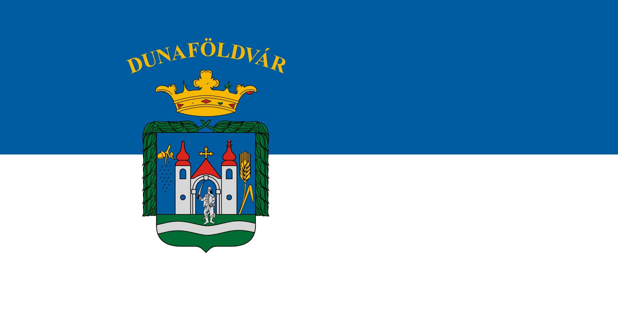 Drapeau large Dunaföldvár haut de gamme en maille bloquée résistante
