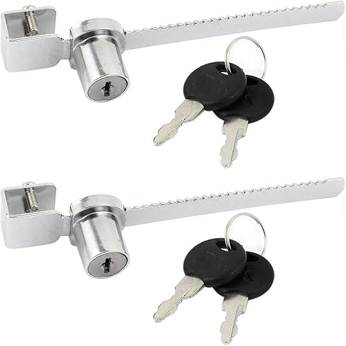 IIVVERR 2 piezas vitrina cerradur de la puerta de vidrio corrediza w llaves (2 piezas de gabinete vitrina vitrina cerradur de la puerta de vidrio