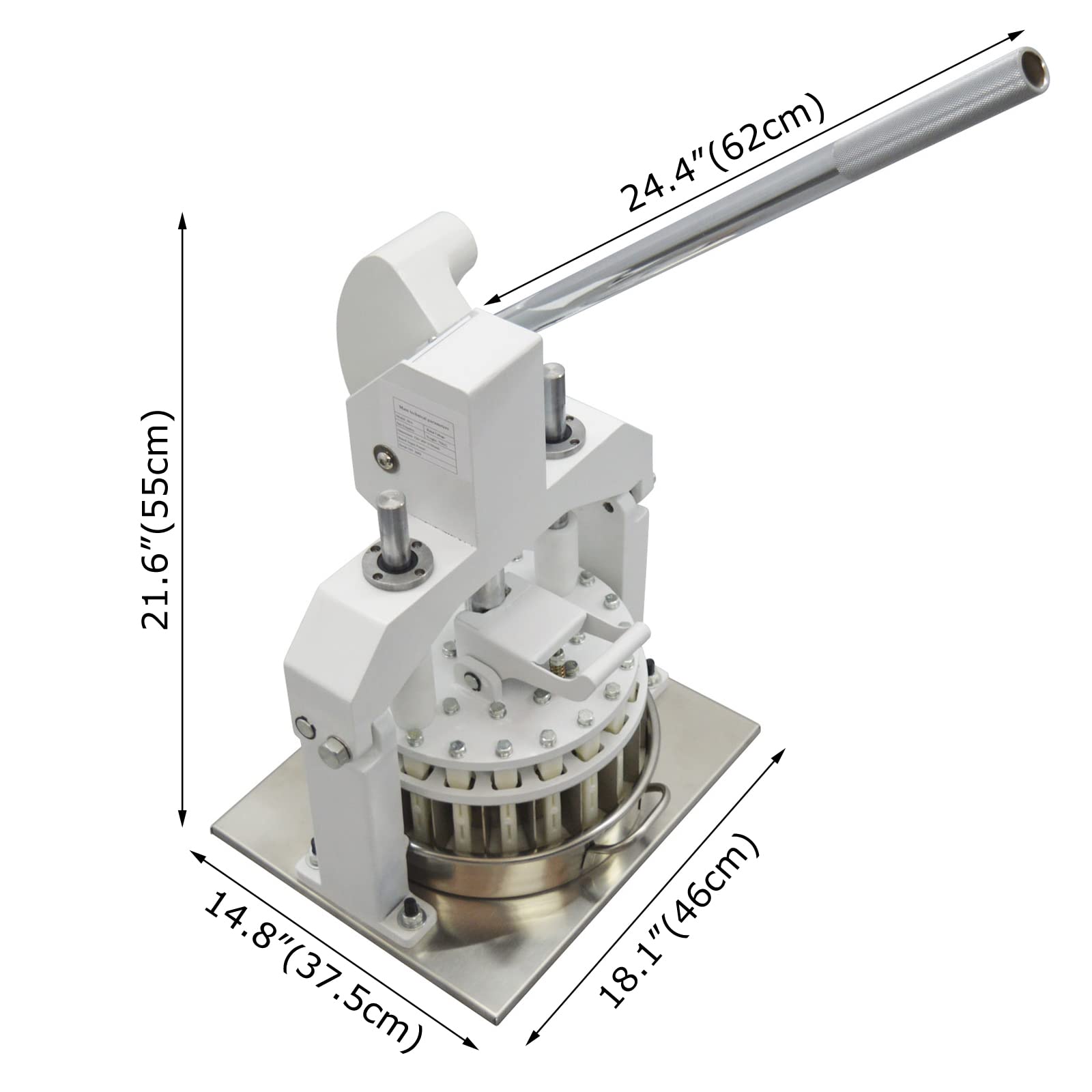 BANFLUXION 40PCS Manual Dough Dividing Machine with 2 Trays 0.95oz-5.08oz (27g-144g) Table Top Manual Dough Divider Bakery Dough Cutter Machine
