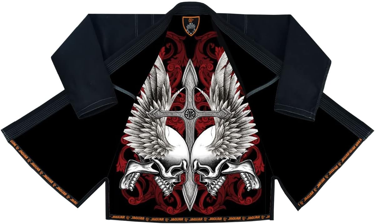 Jaguar Pro Gear – Screaming Skulls Inner Sublimated - Pro Brazilian Jiu Jitsu BJJ Kimono Gi Uniform Unisex - Belt Included