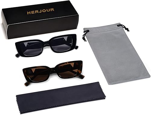 Miniatura 13 de Allarallvr Lentes de sol rectangulares para mujer, estilo retro de los años 90, Y2K, clásicos, vintage, cuadrados, AR82037