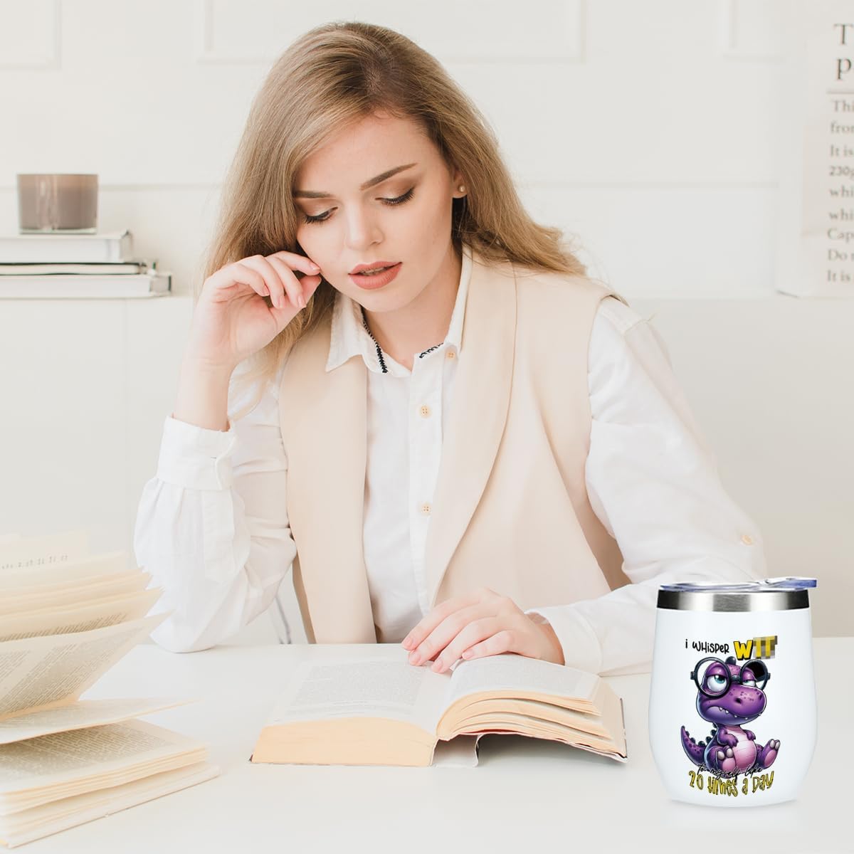 Funny Quotes Wine Tumbler, Sarcastic Dinosaur Gifts Dinosaur Decor Stuff Double Wall Vacuum Insulated Coffee Mug Wine Glass 12 oz Tumbler with Lid for Women Men Birthday Mothers Fathers Day Christmas - Image 4