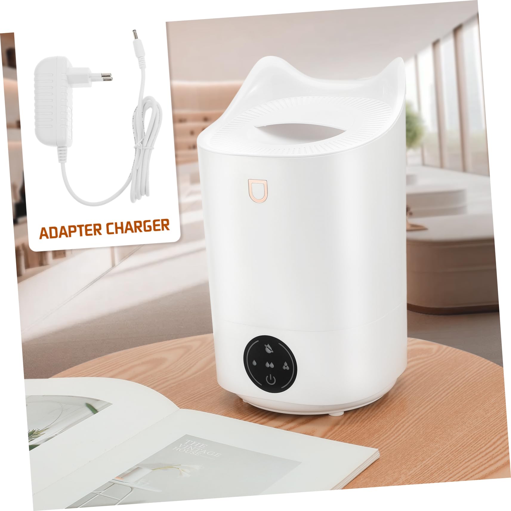 Umidificatore 3, 1 l Bianco in Plastica per Camera e Scrivania | Silenzioso, Spegnimento Automatico, Design Minimalista, Adatto a Uso Quotidiano in Ambienti Domestici