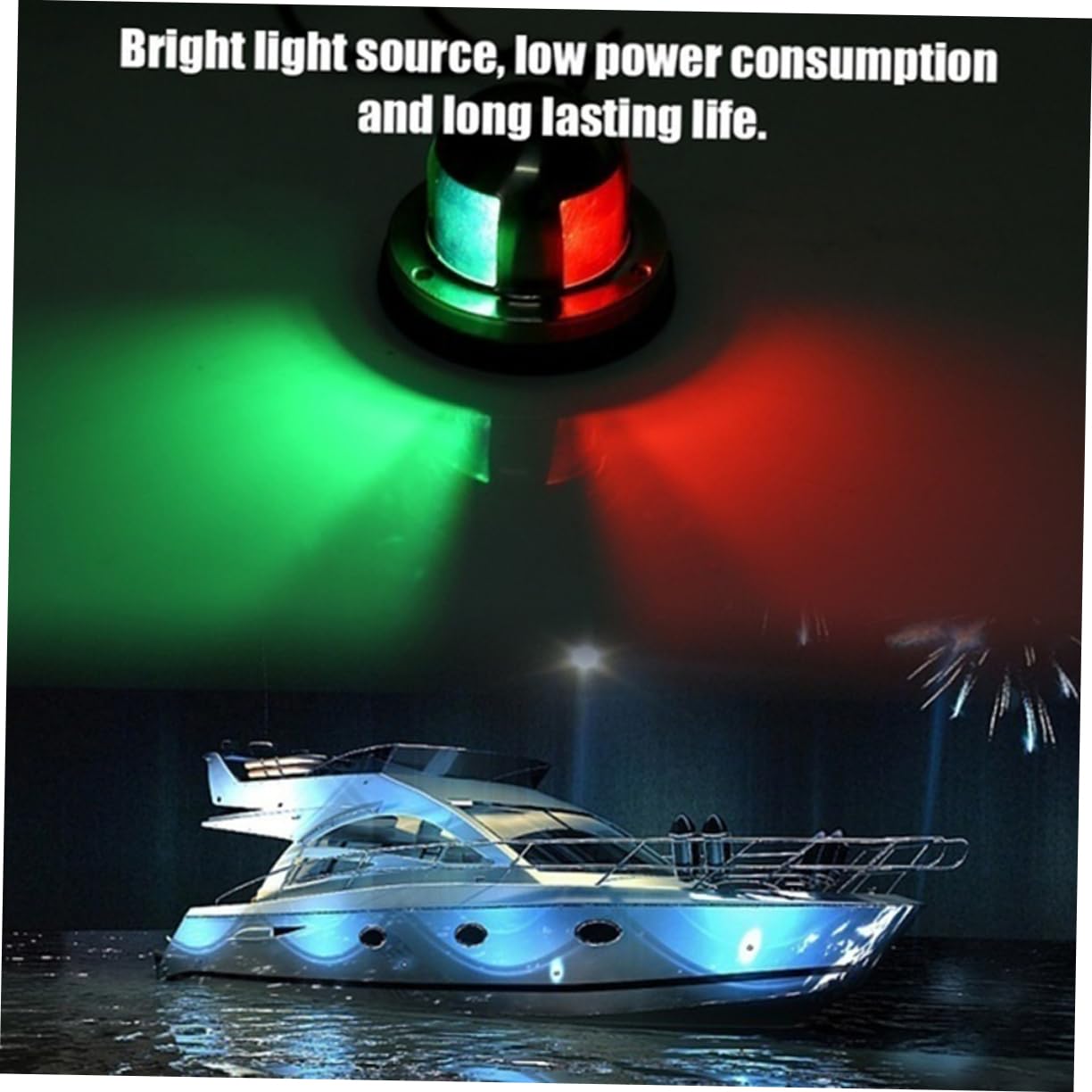 INOOMP 2pezzi Faro Led Per Imbarcazioni Di Navigazione Rosse e Verdi Con Copertura Inossidabile Facile Installazione Sicurezza Aumentata Per Barche e Yacht