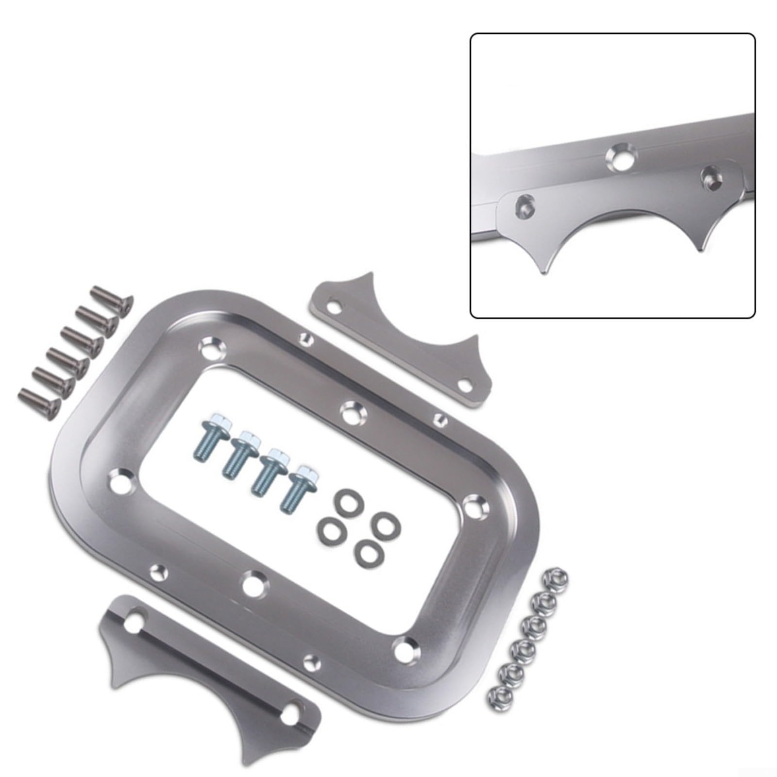 Lega di alluminio Vassoio di Trasferimento Batteria Staffa di Montaggio Per Optima 34/78 Argento Supporto Batteria Con Kit Hardware Leggero Supporto Stabile Per Auto Camion