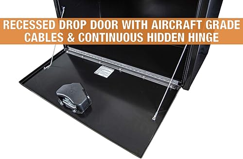 Vista 20 de Buyers Products 1704305 - Caja de acero negro para debajo de la carrocería con cierre de asa en T bloqueable, 24 x 24 x 36 pulgadas, fabricada