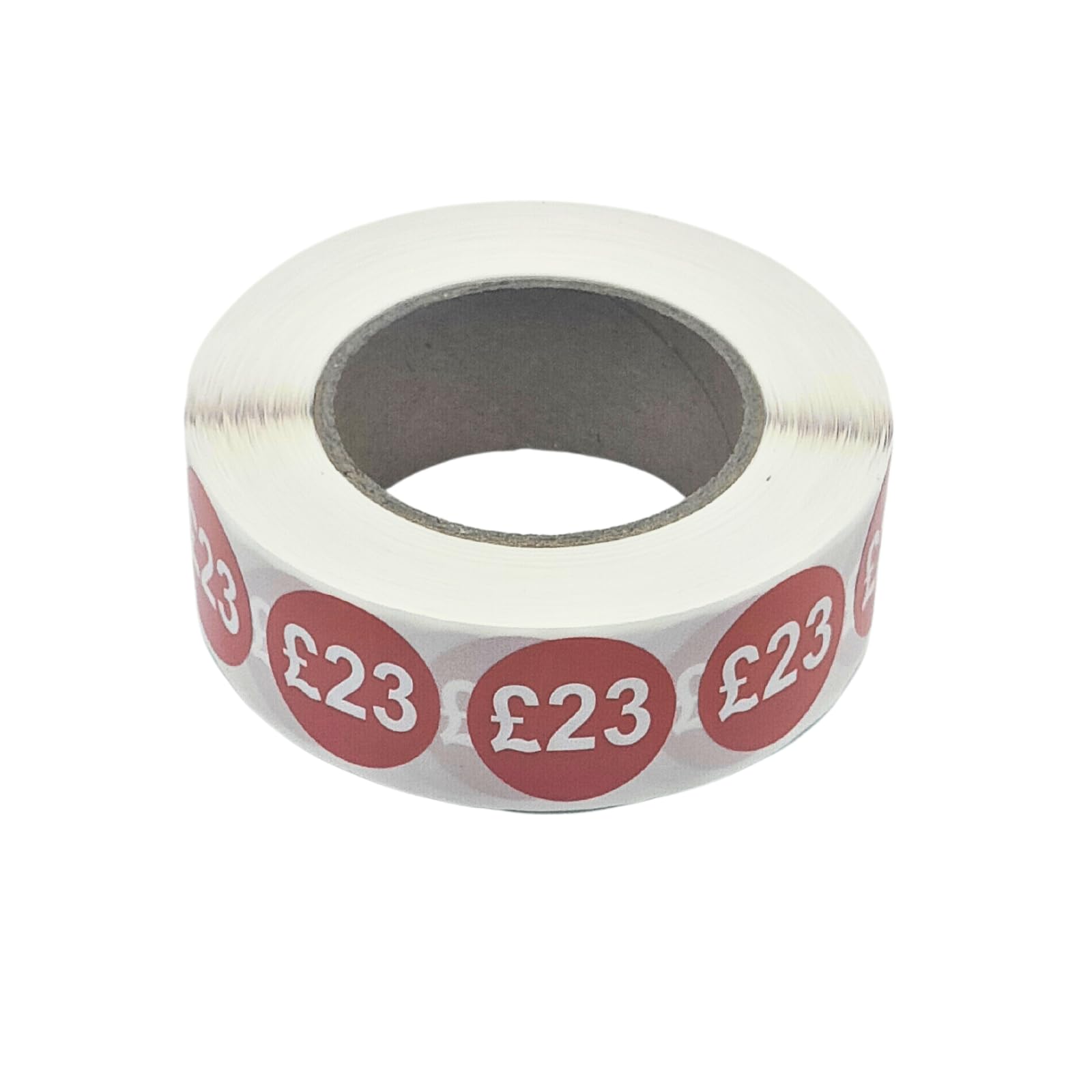 1000x 25mm £1-£30 Red Price Self Adhesive Stickers Sticky Labels for Retail Display (£23)