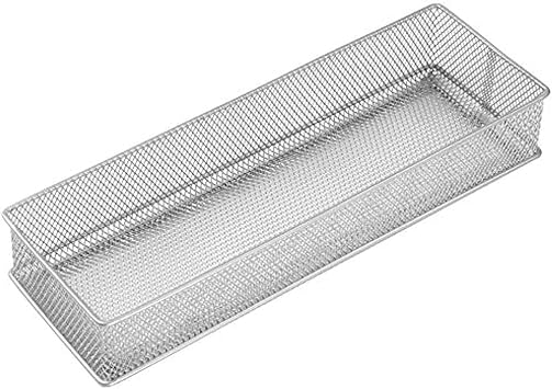 YBM HOME Silver Mesh Desk Drawer Organizer Tray for Home and Office - Multipurpose Storage Holder, 1588, 4x12x2 1588vc