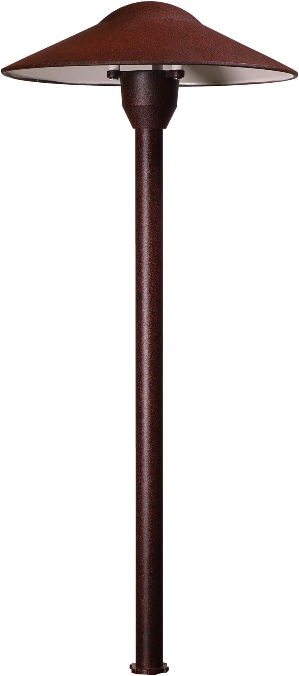 BestPro Lighting 12 Volt Low Voltage Landscape Mushroom Path Light in Rust Finish BPL301-RST