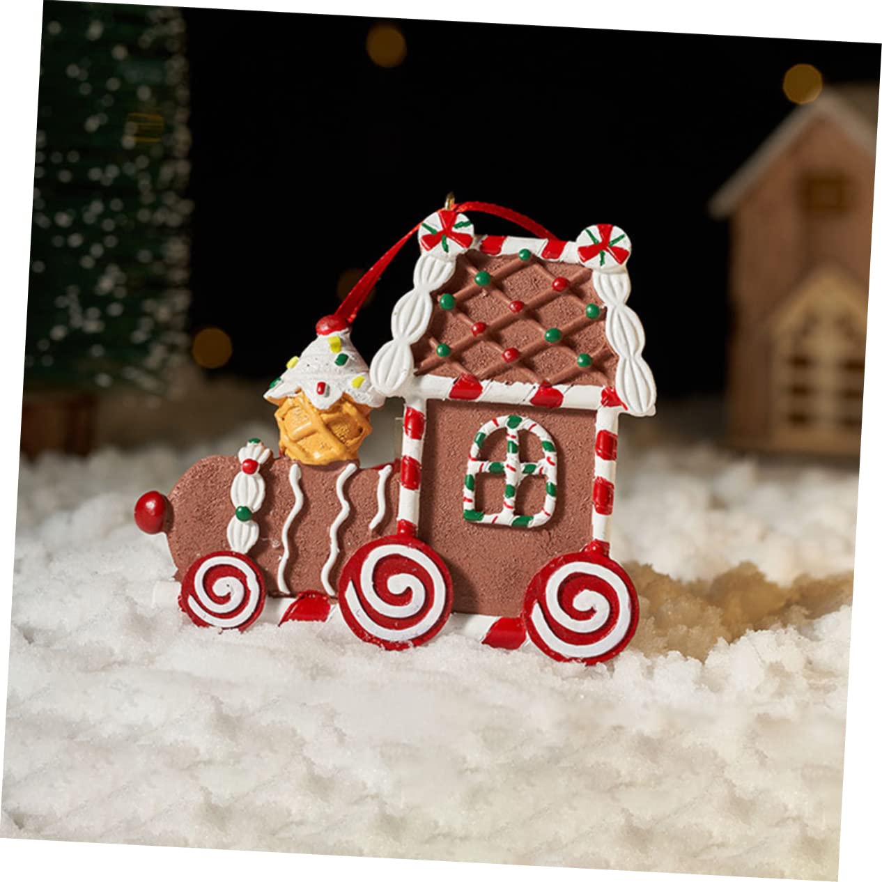 ABOOFAN 4piezas Adorno Colgante De Resina para Árbol De Navidad Decoración Festiva De Gingerbread para Mejorar La Apariencia para Puerta Pared Ventana Porche