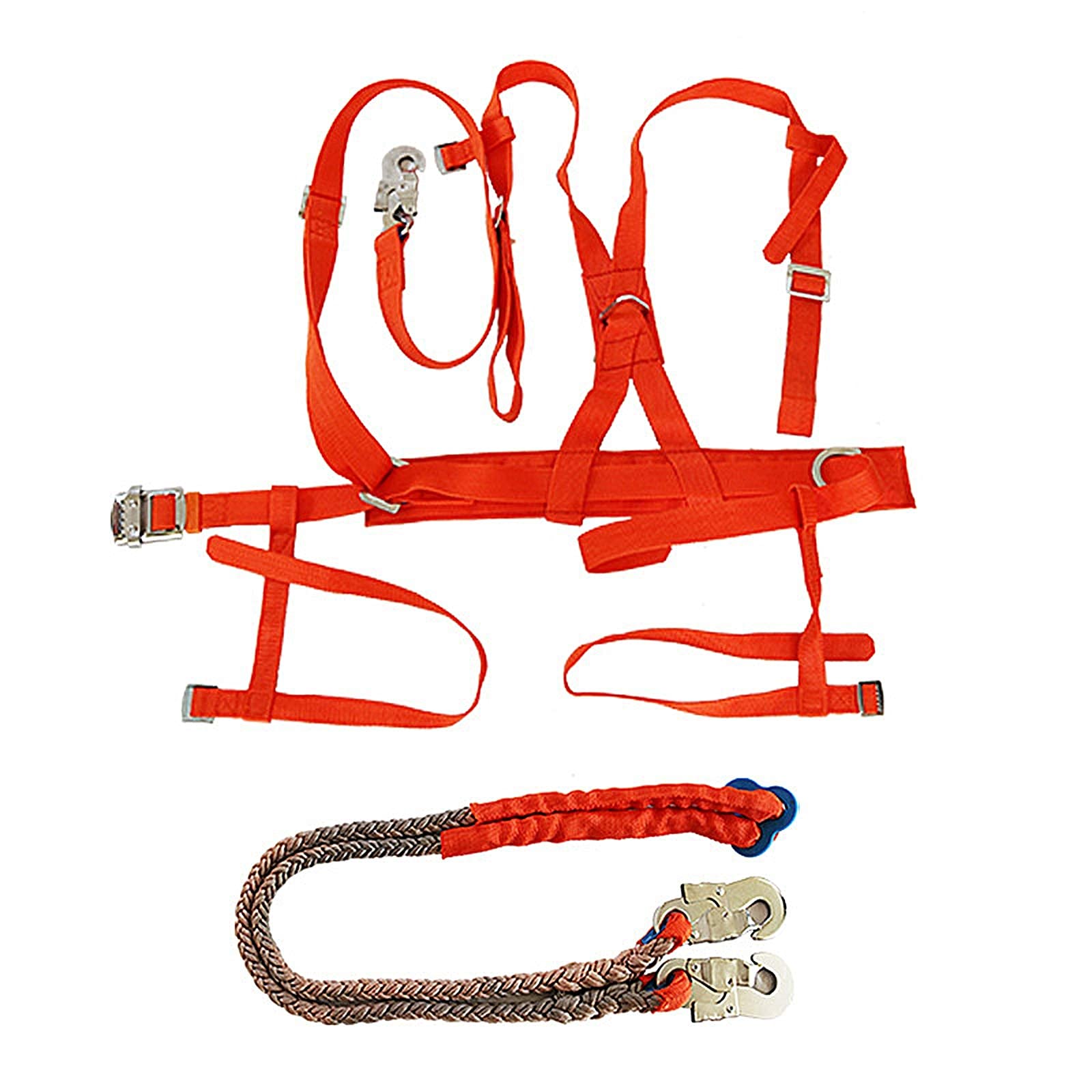SwaYve Kits de Arnés de Seguridad, Equipo de Arnés de Seguridad de Cuerpo Completo de Protección Personal Arnés de Detención de Caídas de Seguridad para Montañismo