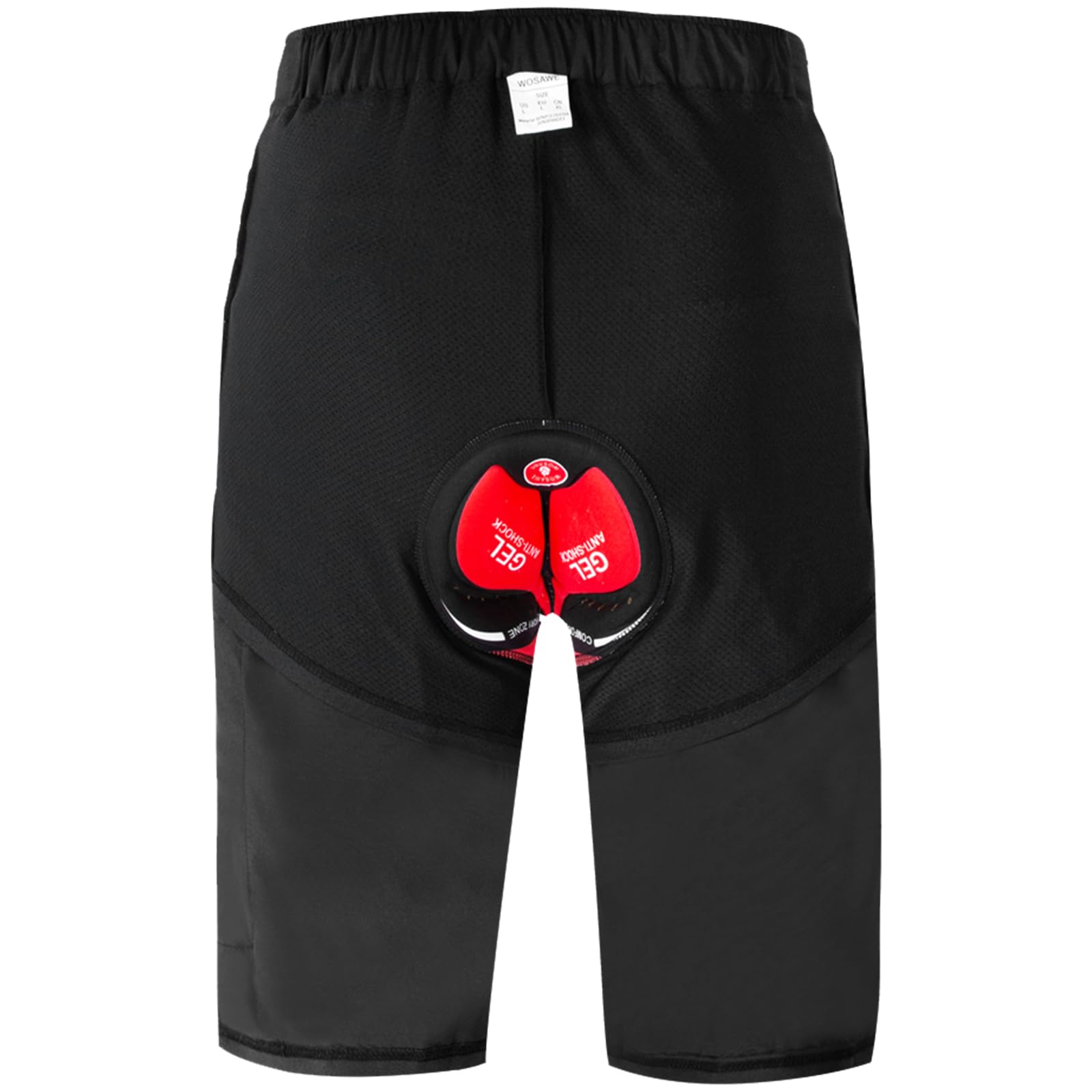 WOSAWE Shorts de Vélo Hommes Respirants 3D Gel Rembourrés VTT Séchage Rapide
