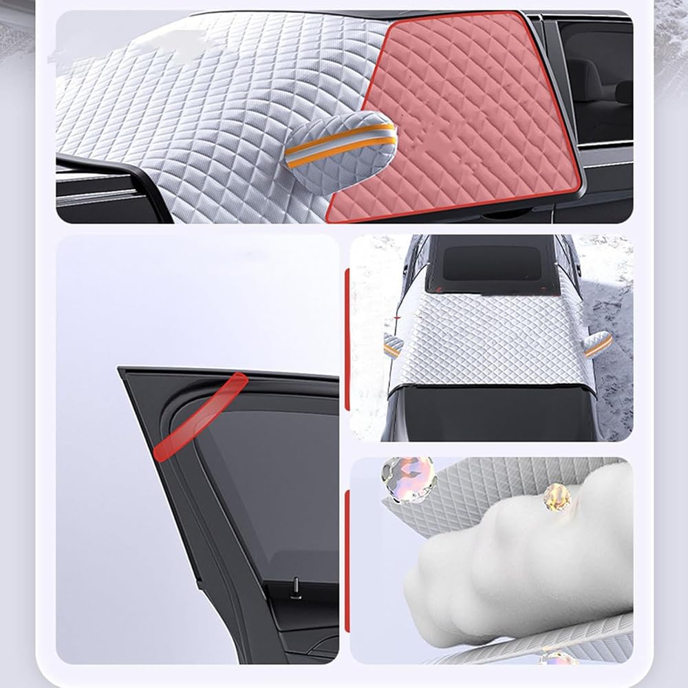 Copertura Parabrezza Auto,per Fiat 500/500C/500E/Abarth 500 2007-2022 2023 2024 Telo Antigelo Copriauto Anteriore Specchietto Laterale Antineve Antipolvere Antighiaccio