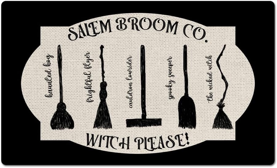FavorPlus I Smell Children Doormat Halloween Witch Decorations Door Mat Welcome Front Door Floor Door Mats Non-Slip Bottom Drying Area Rugs Doormats for Indoor Outdoor Entrance Home (15.7"x23.6")