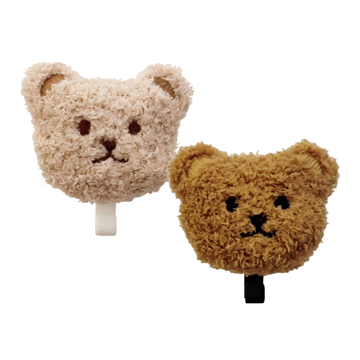TOYANDONA Ganci Adesivi da Parete a Forma di Orsetto Peluche Set 2 Pezzi per Chiavi e Asciugamani Compatto e Morbido per Soggiorno Bagno e Corridoio