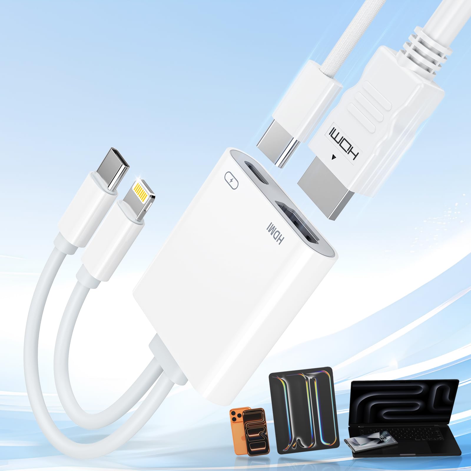 Opluz Lightning USB-C to HDMI Adapter
