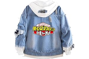 Unisex My Hero Academia Denim Jacket Graphic Hoodie